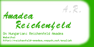 amadea reichenfeld business card